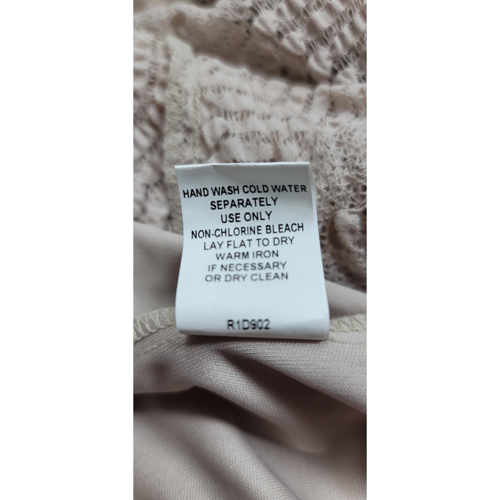 Rabbit Rabbit Rabbit Light Tan Sleeveless Textured Stretchy Dress Size Large - Picture 8 of 9